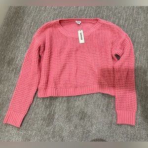 NWT: Garage cropped pink sweater